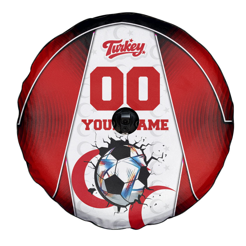 Personalized Turkey Football Grey Wolf Spare Tire Cover Turkish Mascot Soccer Ball Burst