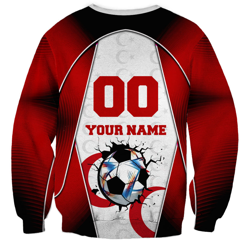 Personalized Turkey Football Grey Wolf Sweatshirt Turkish Mascot Soccer Ball Burst