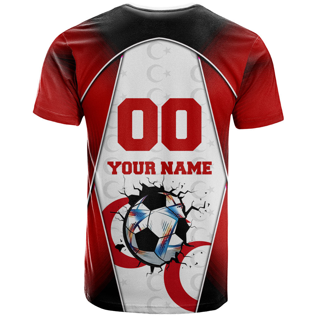 Personalized Turkey Football Grey Wolf T Shirt Turkish Mascot Soccer Ball Burst