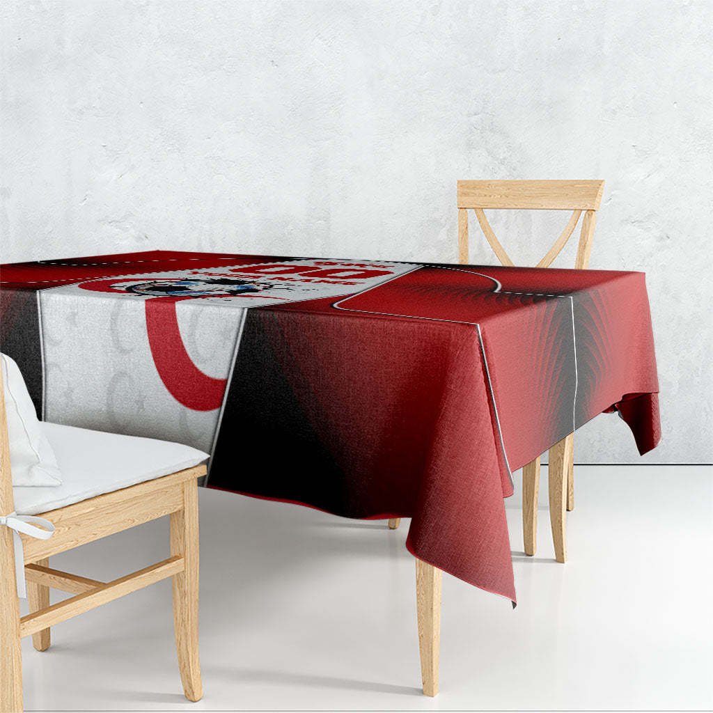 Personalized Turkey Football Grey Wolf Tablecloth Turkish Mascot Soccer Ball Burst