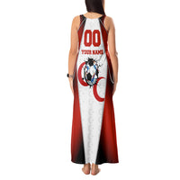 Personalized Turkey Football Grey Wolf Tank Maxi Dress Turkish Mascot Soccer Ball Burst