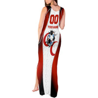 Personalized Turkey Football Grey Wolf Tank Maxi Dress Turkish Mascot Soccer Ball Burst