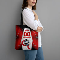 Personalized Turkey Football Grey Wolf Tote Bag Turkish Mascot Soccer Ball Burst