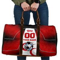 Personalized Turkey Football Grey Wolf Travel Bag Turkish Mascot Soccer Ball Burst