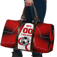 Personalized Turkey Football Grey Wolf Travel Bag Turkish Mascot Soccer Ball Burst