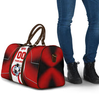 Personalized Turkey Football Grey Wolf Travel Bag Turkish Mascot Soccer Ball Burst