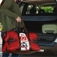 Personalized Turkey Football Grey Wolf Travel Bag Turkish Mascot Soccer Ball Burst