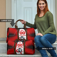 Personalized Turkey Football Grey Wolf Travel Bag Turkish Mascot Soccer Ball Burst