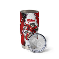 Personalized Turkey Football Grey Wolf Tumbler Cup Turkish Mascot Soccer Ball Burst