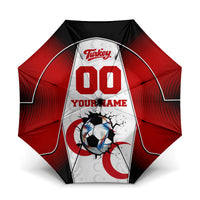 Personalized Turkey Football Grey Wolf Umbrella Turkish Mascot Soccer Ball Burst
