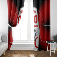 Personalized Turkey Football Grey Wolf Window Curtain Turkish Mascot Soccer Ball Burst