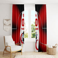 Personalized Turkey Football Grey Wolf Window Curtain Turkish Mascot Soccer Ball Burst