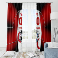 Personalized Turkey Football Grey Wolf Window Curtain Turkish Mascot Soccer Ball Burst