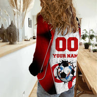 Personalized Turkey Football Grey Wolf Women Casual Shirt Turkish Mascot Soccer Ball Burst