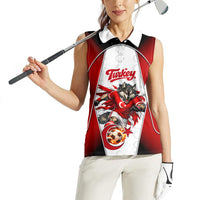 Personalized Turkey Football Grey Wolf Women Sleeveless Polo Shirt Turkish Mascot Soccer Ball Burst