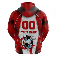 Personalized Turkey Football Grey Wolf Zip Hoodie Turkish Mascot Soccer Ball Burst