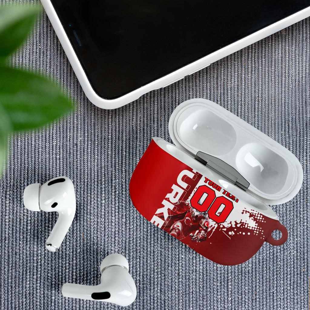 Personalized Turkey Football AirPods Case Turkish Flag Grey Wolf Skyline