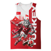 Personalized Turkey Football Basketball Jersey Turkish Flag Grey Wolf Skyline