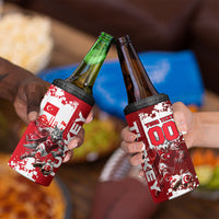 Personalized Turkey Football 4 in 1 Can Cooler Tumbler Turkish Flag Grey Wolf Skyline