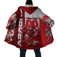 Personalized Turkey Football Cloak Turkish Flag Grey Wolf Skyline