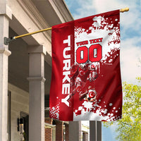 Personalized Turkey Football Garden Flag Turkish Flag Grey Wolf Skyline