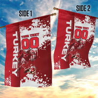 Personalized Turkey Football Garden Flag Turkish Flag Grey Wolf Skyline