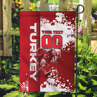 Personalized Turkey Football Garden Flag Turkish Flag Grey Wolf Skyline