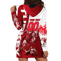 Personalized Turkey Football Hoodie Dress Turkish Flag Grey Wolf Skyline