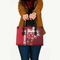 Personalized Turkey Football Leather Bag Turkish Flag Grey Wolf Skyline