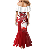 Personalized Turkey Football Mermaid Dress Turkish Flag Grey Wolf Skyline