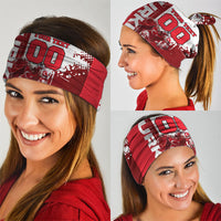 Personalized Turkey Football Neck Gaiter Turkish Flag Grey Wolf Skyline