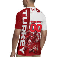 Personalized Turkey Football Rugby Jersey Turkish Flag Grey Wolf Skyline