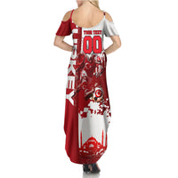Personalized Turkey Football Summer Maxi Dress Turkish Flag Grey Wolf Skyline
