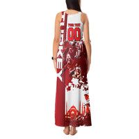 Personalized Turkey Football Tank Maxi Dress Turkish Flag Grey Wolf Skyline