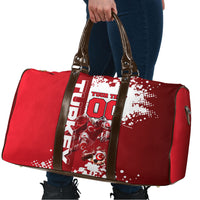 Personalized Turkey Football Travel Bag Turkish Flag Grey Wolf Skyline