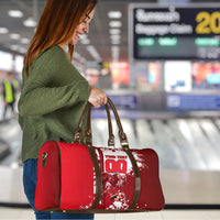 Personalized Turkey Football Travel Bag Turkish Flag Grey Wolf Skyline