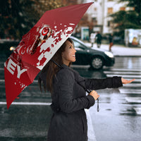 Personalized Turkey Football Umbrella Turkish Flag Grey Wolf Skyline