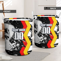 Personalized Germany Football 2026 Eagle Mascot Laundry Basket German Flag Heritage - Soccer Ball Burst