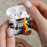 Personalized Germany Football 2026 Eagle Mascot AirPods Case German Flag Heritage - Soccer Ball Burst