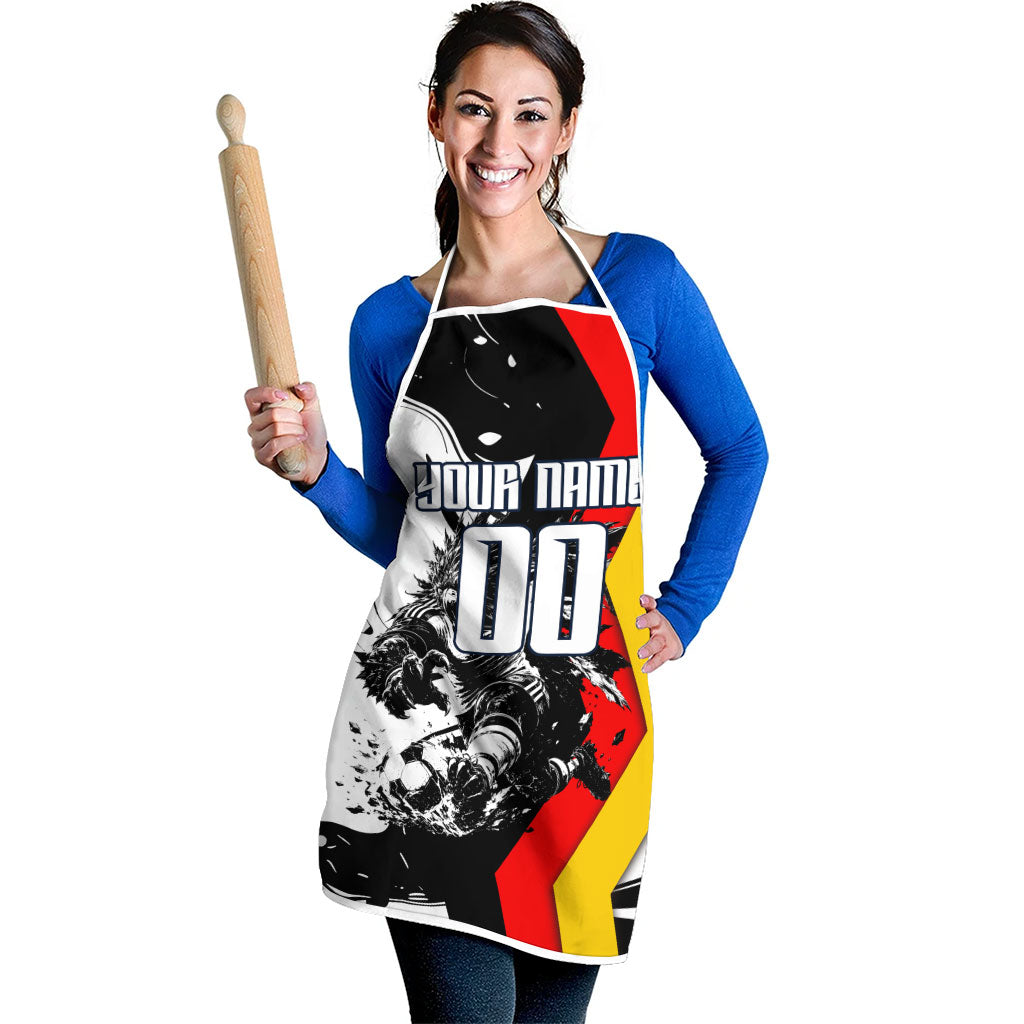 Personalized Germany Football 2026 Eagle Mascot Apron German Flag Heritage - Soccer Ball Burst