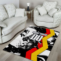 Personalized Germany Football 2026 Eagle Mascot Area Rug German Flag Heritage - Soccer Ball Burst