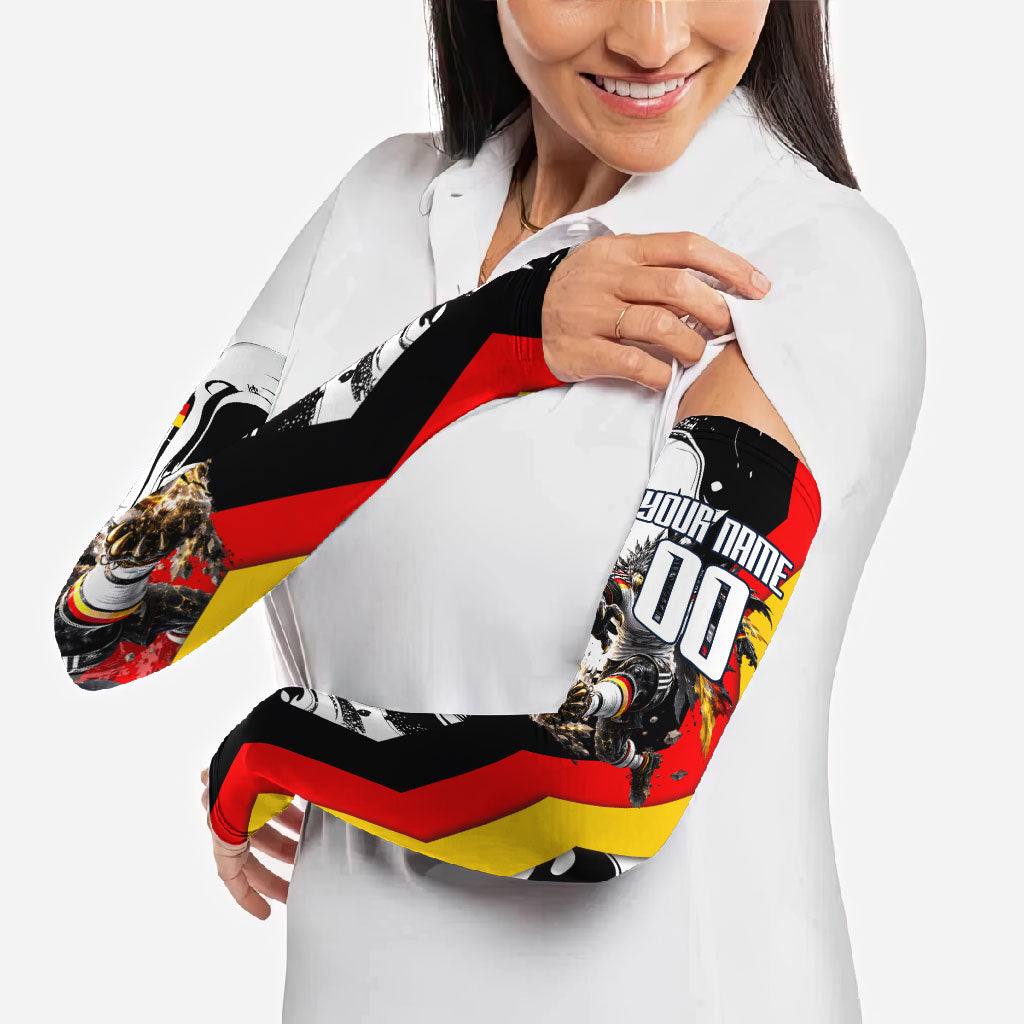 Personalized Germany Football 2026 Eagle Mascot Arm Sleeves German Flag Heritage - Soccer Ball Burst