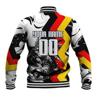 Personalized Germany Football 2026 Eagle Mascot Baseball Jacket German Flag Heritage - Soccer Ball Burst