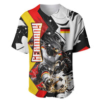 Personalized Germany Football 2026 Eagle Mascot Baseball Jersey German Flag Heritage - Soccer Ball Burst