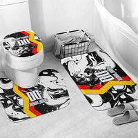 Personalized Germany Football 2026 Eagle Mascot Bathroom Set German Flag Heritage - Soccer Ball Burst