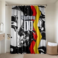 Personalized Germany Football 2026 Eagle Mascot Bathroom Set German Flag Heritage - Soccer Ball Burst