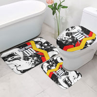 Personalized Germany Football 2026 Eagle Mascot Bathroom Set German Flag Heritage - Soccer Ball Burst