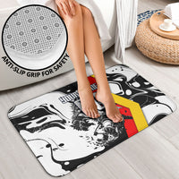 Personalized Germany Football 2026 Eagle Mascot Bathroom Set German Flag Heritage - Soccer Ball Burst