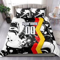 Personalized Germany Football 2026 Eagle Mascot Bedding Set German Flag Heritage - Soccer Ball Burst