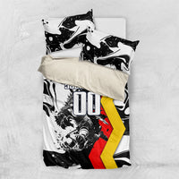 Personalized Germany Football 2026 Eagle Mascot Bedding Set German Flag Heritage - Soccer Ball Burst